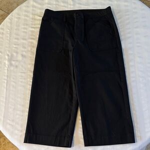 Chico's Classic Black Wide Legged Cropped Pants